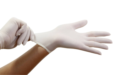 Latex surgical gloves